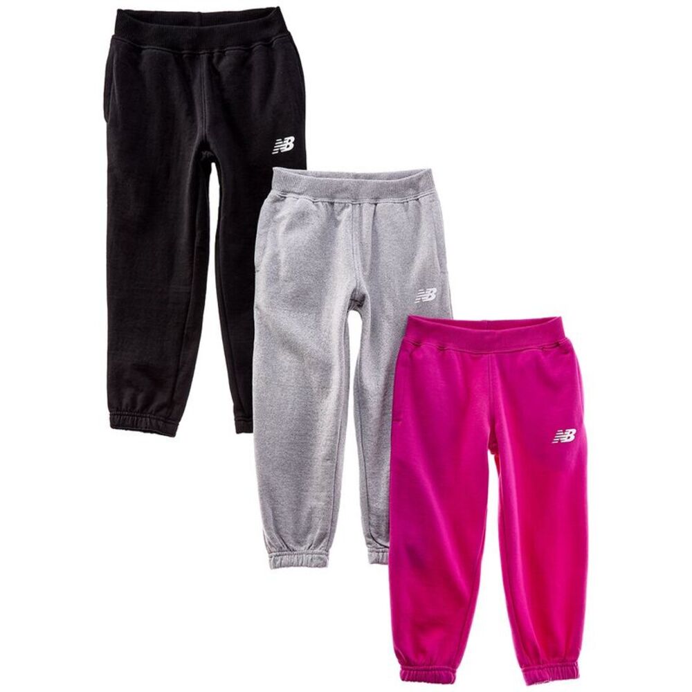 New Balance Girls  3Pk Fleece Jogger Pant